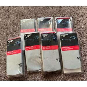 Speedo One Size Solid Silicone Head Cap Grey 7 Pack